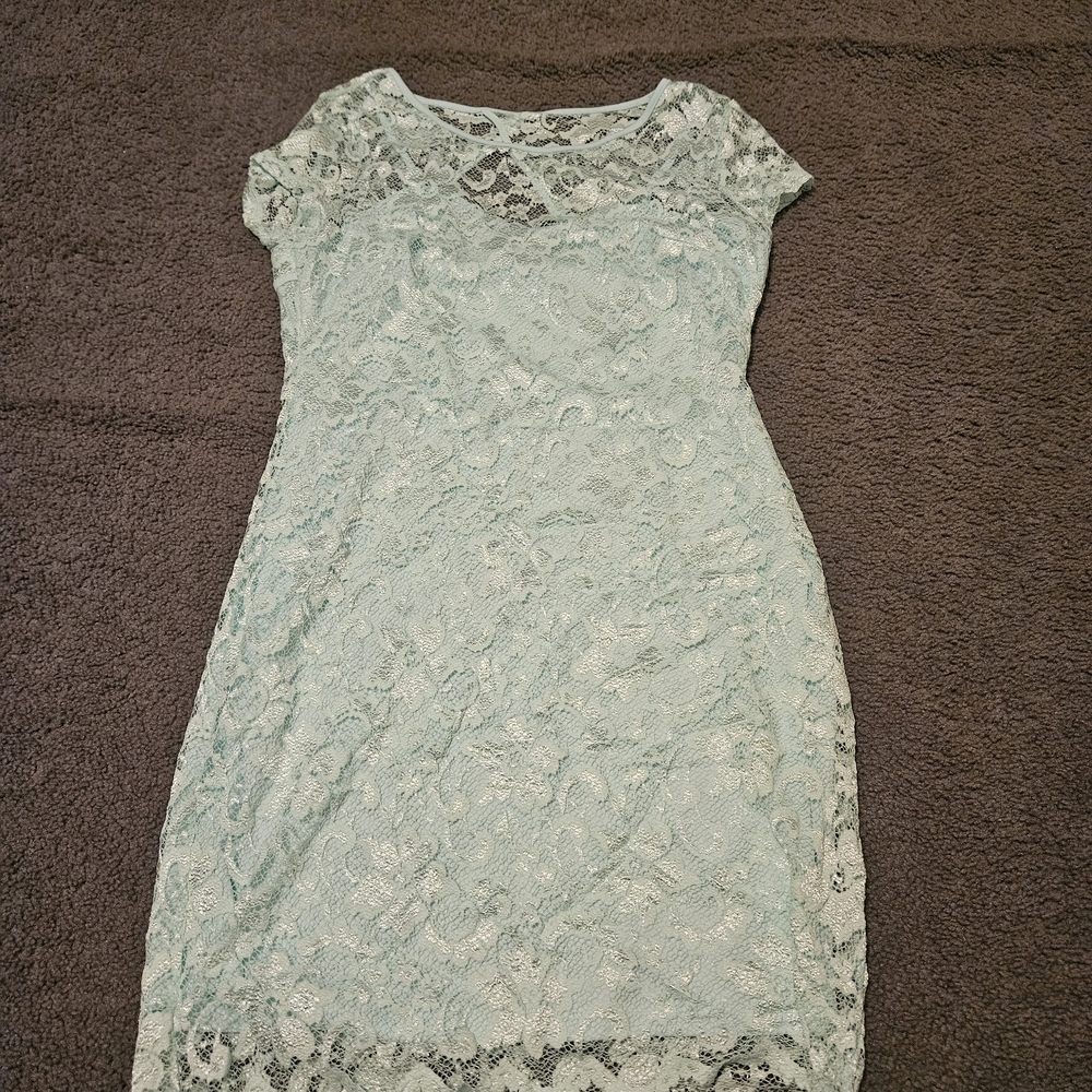 No Boundaries Lace Midi Dress in Light Blue